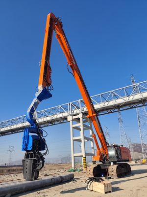 Photovoltaic Pile Driver For Cement Piles 50-65Ton HITACHI Excavator