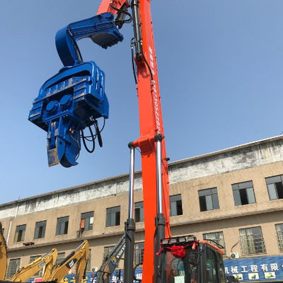 Hitachi-Mounted Pile Hammer: Efficient Vibro Driving for Cement Square Piles