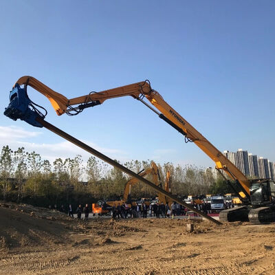 Hydraulic Sheet Pile Driver - 535 KN Force & 18m Depth For Excavator Multi-Pile Works