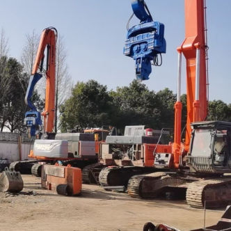 15m Hydraulic Pile Hammer: High-Frequency Vibro Driver for Deep Foundation Work