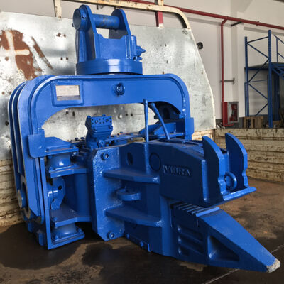 Plaatstapelmachine - Gele kleur en flexibiliteit op de graafmachine