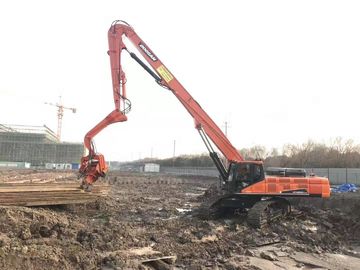 Excavator Mounted Hydraulic Pile Driving Equipment Fast Silence Operation
